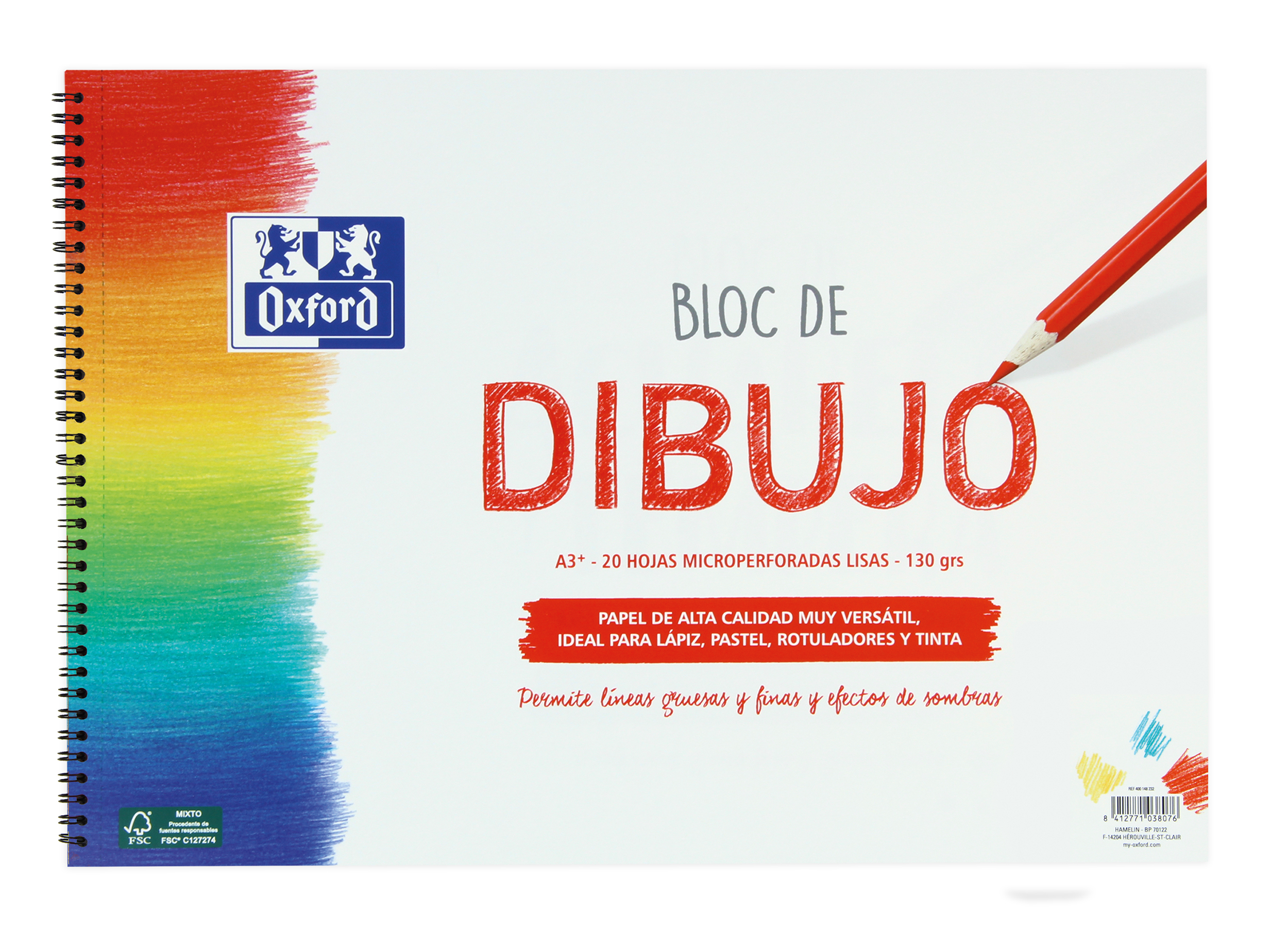 Block de dibujo escolar con espiral discobolo